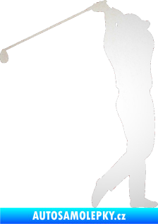 Samolepka Golfista 004 pravá odrazková reflexní bílá