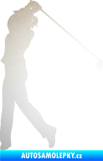 Samolepka Golfistka 013 levá odrazková reflexní bílá