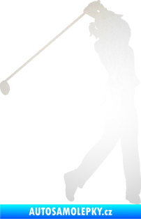 Samolepka Golfistka 013 pravá odrazková reflexní bílá