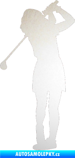 Samolepka Golfistka 014 levá odrazková reflexní bílá