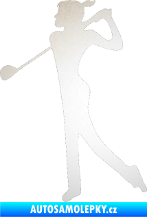 Samolepka Golfistka 016 levá odrazková reflexní bílá