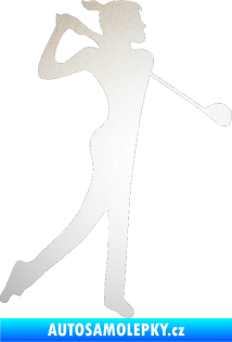 Samolepka Golfistka 016 pravá odrazková reflexní bílá