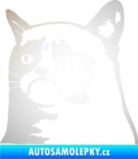 Samolepka Grumpy cat 002 levá odrazková reflexní bílá