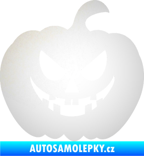Samolepka Halloween 015 pravá dýně odrazková reflexní bílá