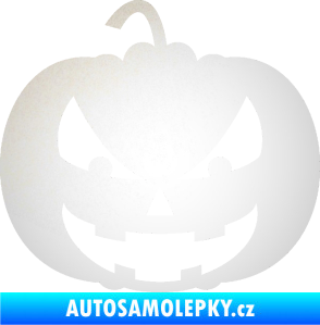 Samolepka Halloween 016 levá dýně odrazková reflexní bílá
