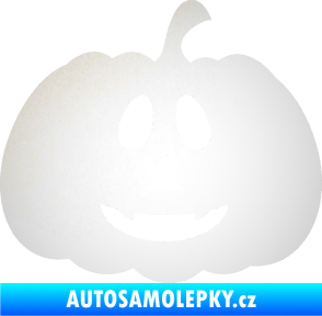 Samolepka Halloween 017 pravá dýně odrazková reflexní bílá