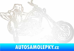 Samolepka Harley 001 pravá odrazková reflexní bílá