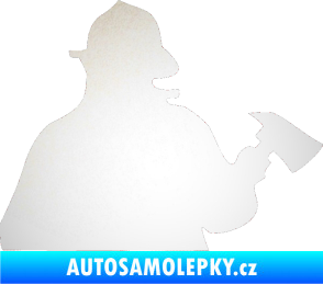 Samolepka Hasič 004 pravá odrazková reflexní bílá