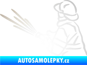 Samolepka Hasič 015 levá odrazková reflexní bílá