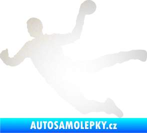 Samolepka Házená 002 levá odrazková reflexní bílá