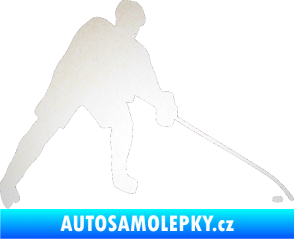 Samolepka Hokejista 002 pravá odrazková reflexní bílá