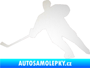 Samolepka Hokejista 014 levá odrazková reflexní bílá
