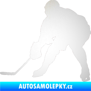 Samolepka Hokejista 016 levá odrazková reflexní bílá