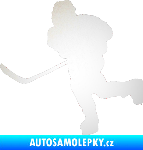 Samolepka Hokejista 017 levá odrazková reflexní bílá