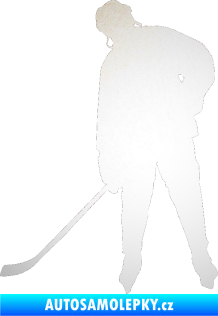 Samolepka Hokejista 024 levá odrazková reflexní bílá