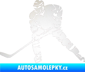 Samolepka Hokejista 026 levá odrazková reflexní bílá