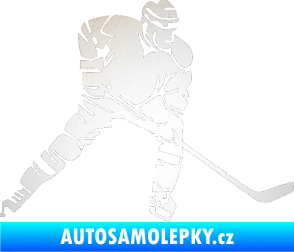 Samolepka Hokejista 026 pravá odrazková reflexní bílá