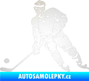 Samolepka Hokejista 027 levá odrazková reflexní bílá