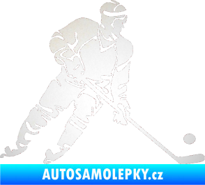 Samolepka Hokejista 027 pravá odrazková reflexní bílá