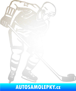 Samolepka Hokejista 029 pravá odrazková reflexní bílá