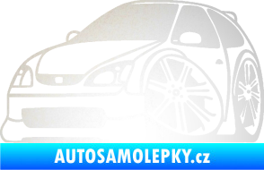 Samolepka Honda Civic karikatura levá odrazková reflexní bílá