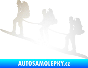 Samolepka Horolezci levá odrazková reflexní bílá