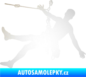 Samolepka Horolezec 002 pravá odrazková reflexní bílá