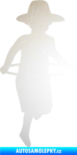 Samolepka Hula Hop 001 pravá dítě s obručí odrazková reflexní bílá