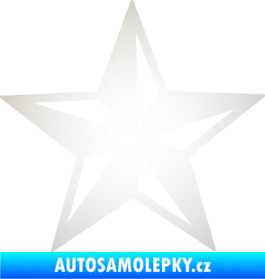 Samolepka Hvězda námořní odrazková reflexní bílá