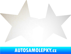 Samolepka Hvězdy 002 levá spojené odrazková reflexní bílá