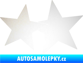 Samolepka Hvězdy 002 pravá spojené odrazková reflexní bílá