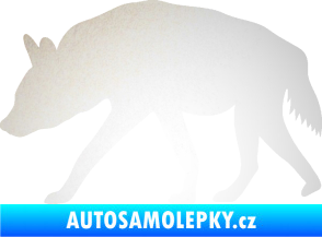 Samolepka Hyena 001 levá odrazková reflexní bílá