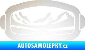 Samolepka I love snow brýle pravá odrazková reflexní bílá