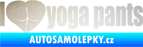 Samolepka I love yoga pants nápis odrazková reflexní bílá