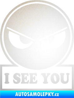 Samolepka I see you smajlík odrazková reflexní bílá