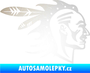 Samolepka Indián 003 pravá odrazková reflexní bílá
