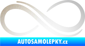 Samolepka Infinity 001 pravá symbol nekonečno odrazková reflexní bílá