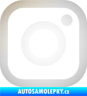 Samolepka Instagram logo odrazková reflexní bílá