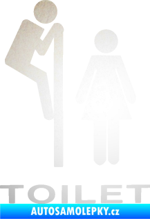 Samolepka Interiér 013 - Toilet odrazková reflexní bílá