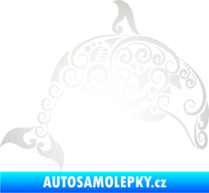Samolepka Interiér 015 pravá delfín  odrazková reflexní bílá