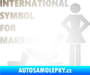 Samolepka International symbol for marriage odrazková reflexní bílá