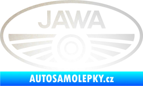 Samolepka Jawa logo odrazková reflexní bílá