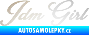 Samolepka JDM girl 001 nápis odrazková reflexní bílá