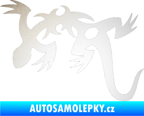 Samolepka Ještěrka 002 levá odrazková reflexní bílá