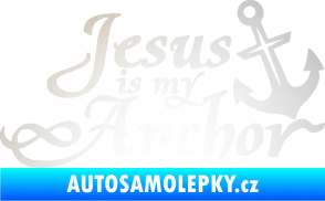 Samolepka Jesus is my anchor odrazková reflexní bílá