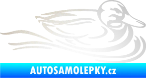 Samolepka Kachna 003 pravá ve vodě odrazková reflexní bílá