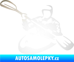 Samolepka Kajakář 004 levá odrazková reflexní bílá