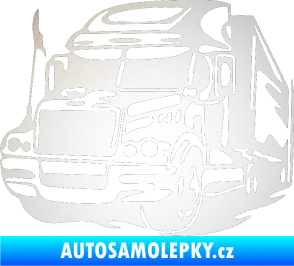 Samolepka Kamion 002 levá nákladní auto odrazková reflexní bílá