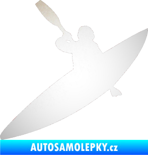 Samolepka Kanoista 001 levá odrazková reflexní bílá
