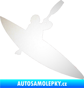 Samolepka Kanoista 001 pravá odrazková reflexní bílá